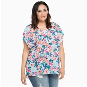 torrid floral bow back top plus size 3x women